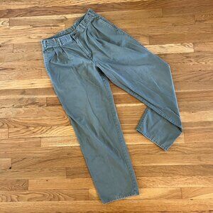 Vintage 90s Dockers Slate Gray Pleated Faded Khaki Pants – Men’s 31x30